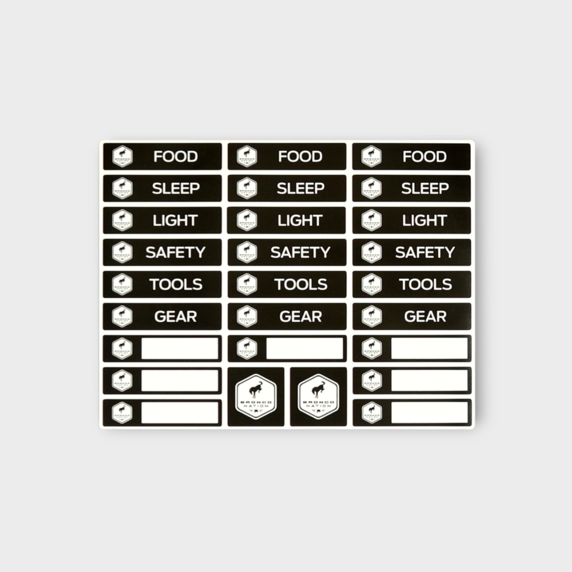 Bronco Nation - Gear Case Labels Bronco Nation - Gear Case Labels
