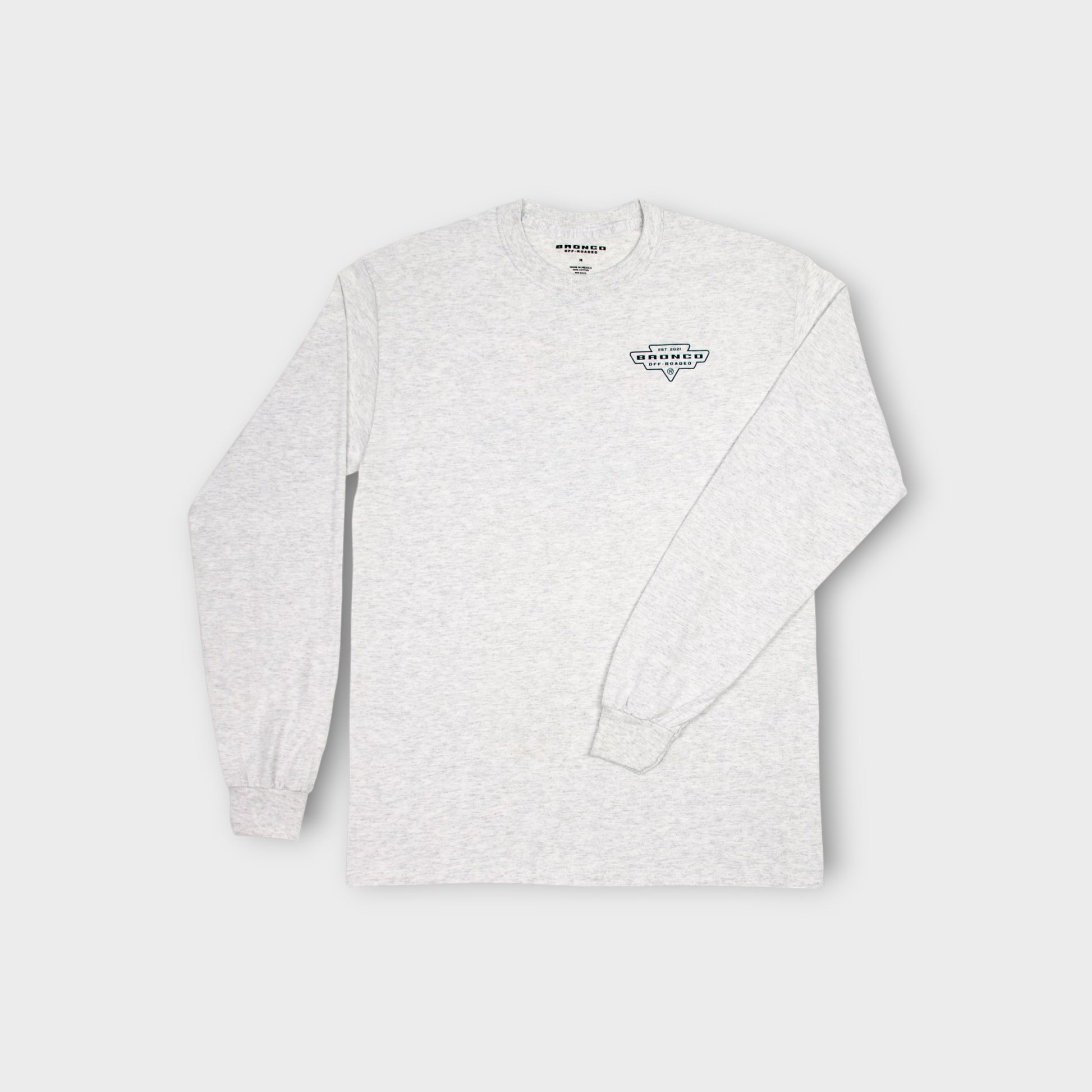 Main Badge LS Tee White Front