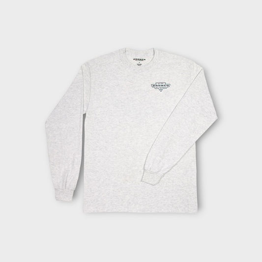 Main Badge LS Tee White Front