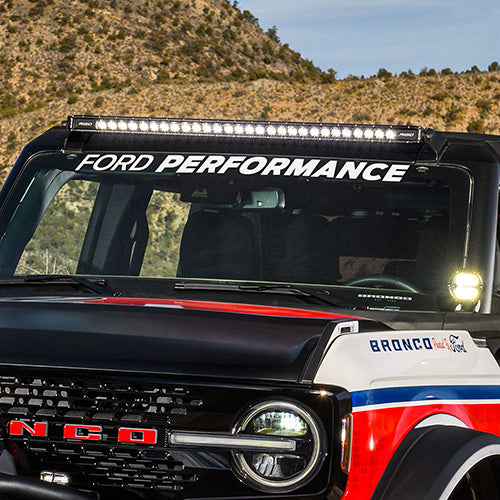 Bronco Windshield Banner - White