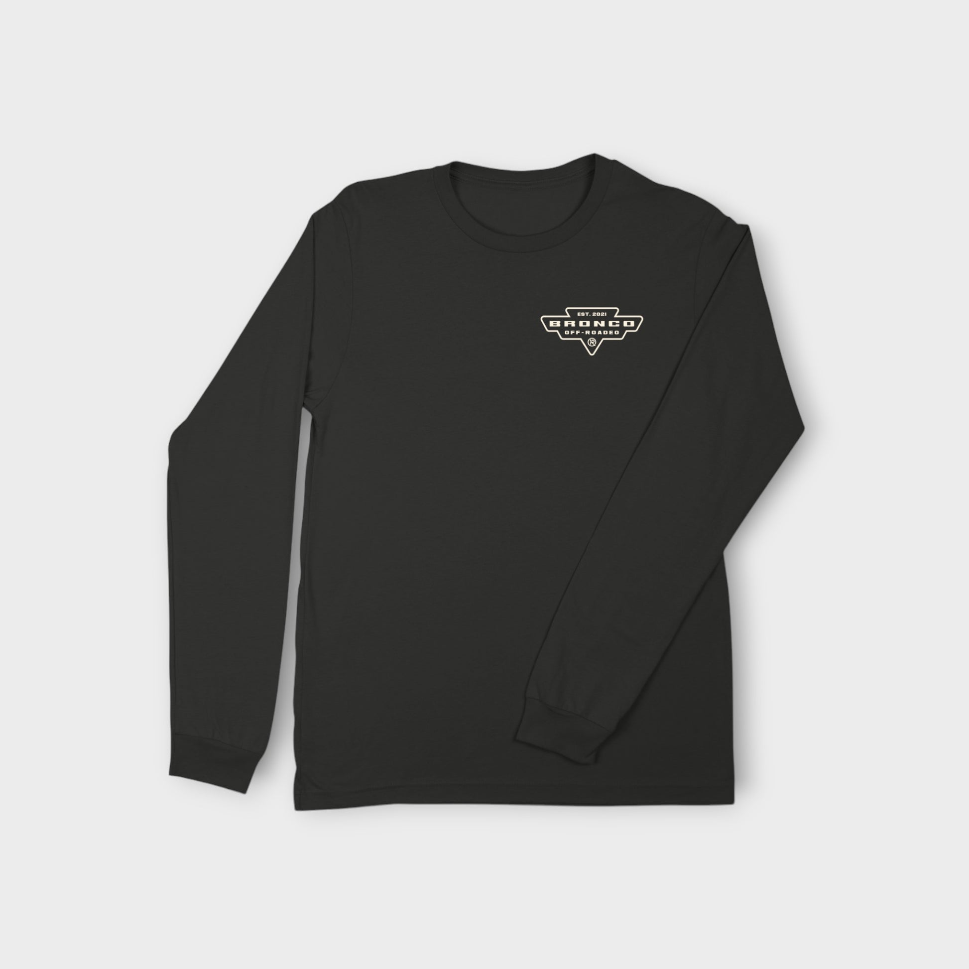 Main Badge LS Tee Black Front