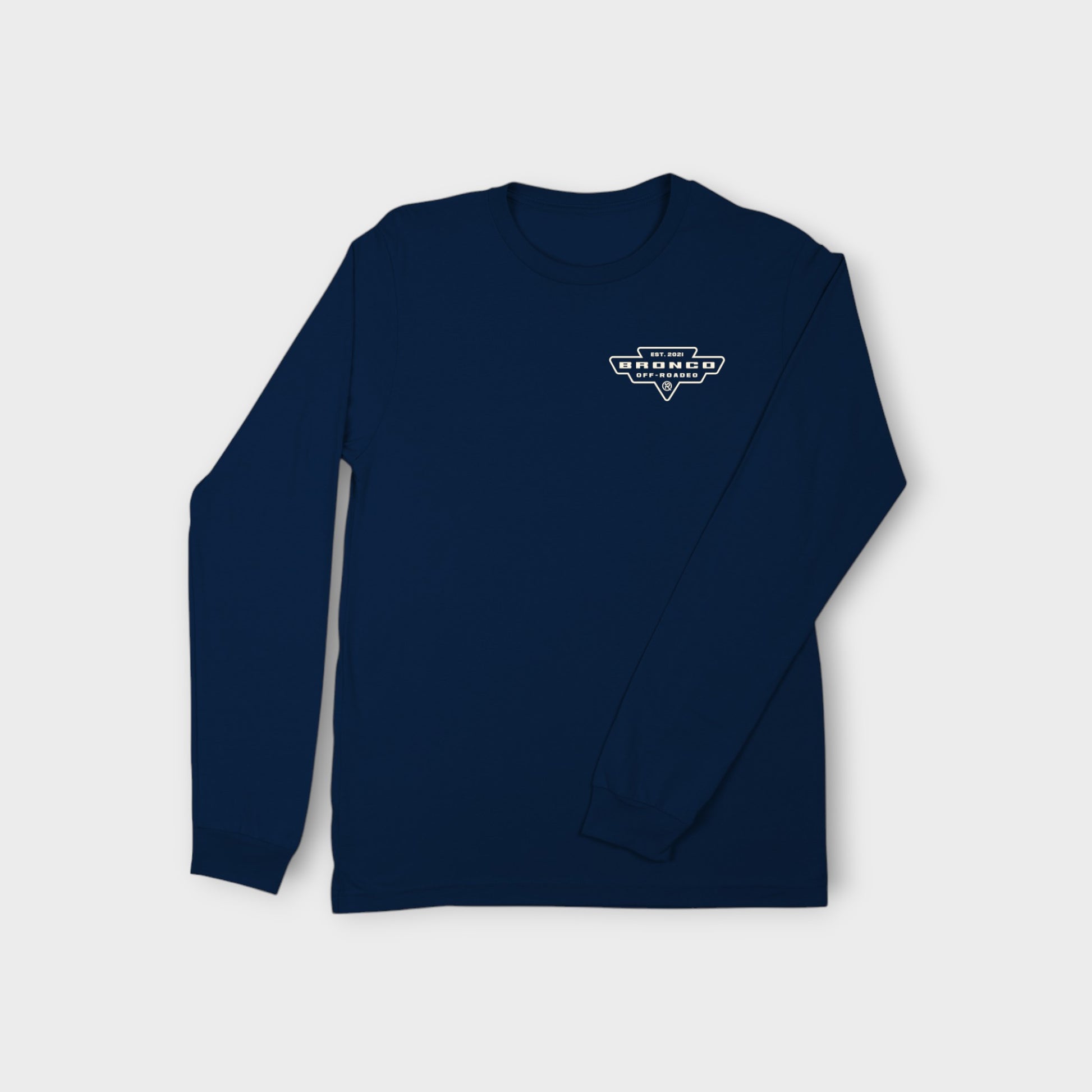 Main Badge LS Tee Blue Front