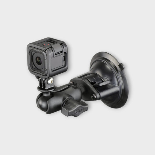 RAM® Twist-Lock™ Suction Cup Mount with Action Camera Adapter - Short
