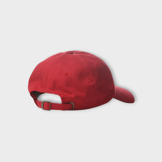 Unstructured Dad Hat Red Back