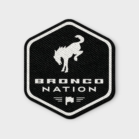 Bronco Nation - Shield Patch - Black/White