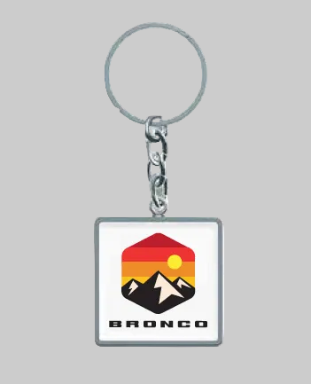 Bronco - Mountain Squarescape Keychain