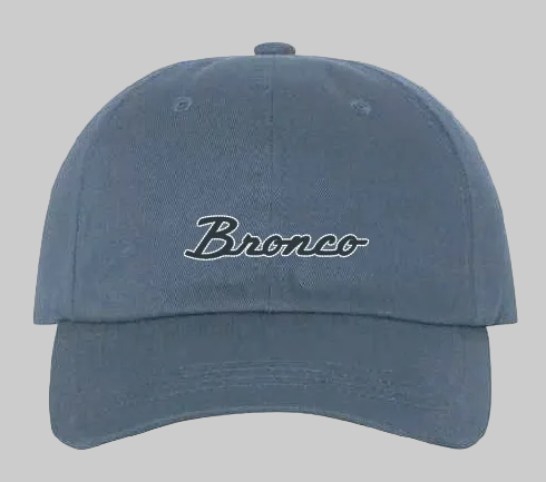 Bronco - Script Logo Unstructured Dad Hat