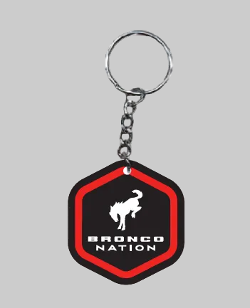 Bronco Nation - Hex Enamal Keychain