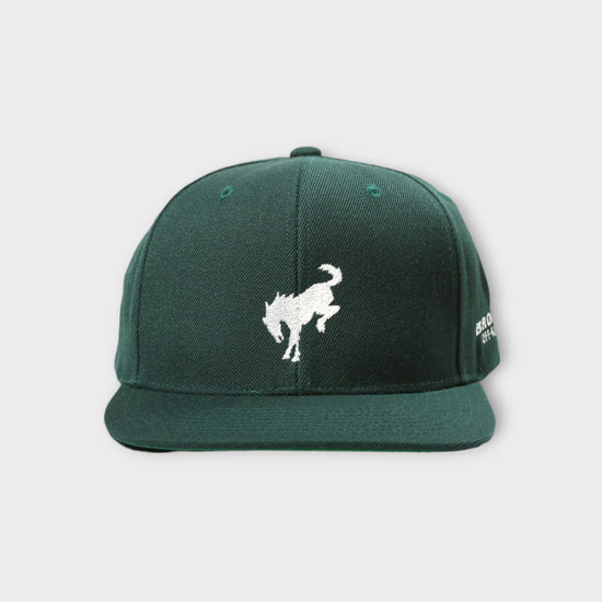 Bucking Bronco Snapback Green Front