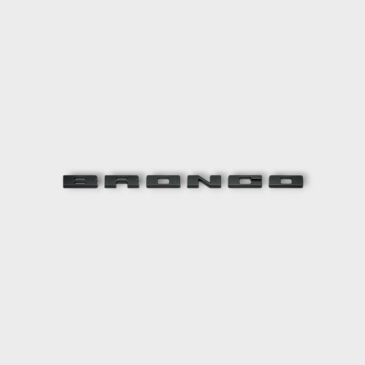 2021+ Bronco Grille Lettering Overlay Kit - Black