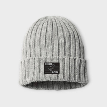 Bronco Nation - Ribbed Patch Beanie