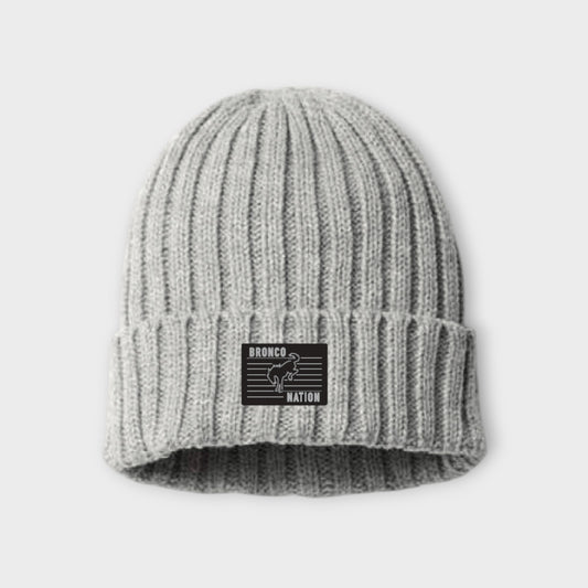 Bronco Nation - Ribbed Patch Beanie