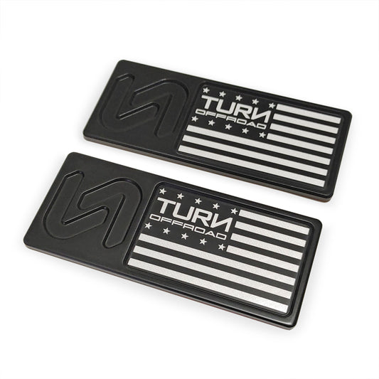 Turn Offroad - Bronco Billet Hardtop Badge with TOR Flag