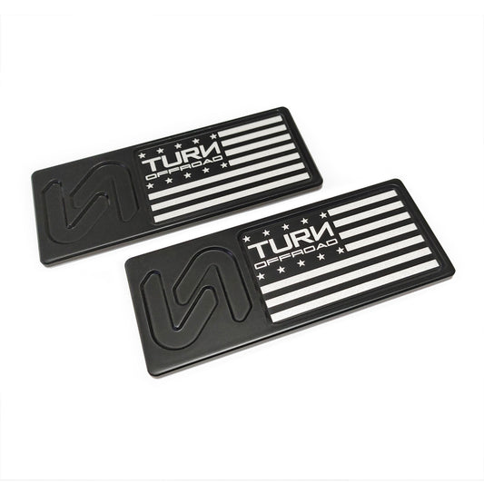 Turn Offroad - Bronco Billet Hardtop Badge with TOR Flag