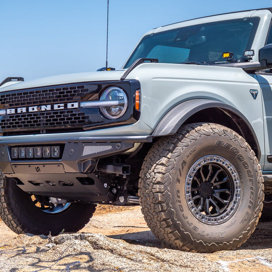 2021+ Ford Bronco Baja Tubular Front Bumper & Skid Plate - Turn Offroad