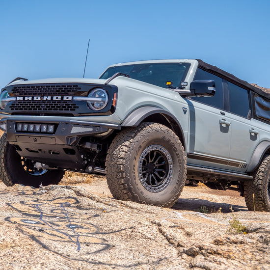 2021+ Ford Bronco Baja Tubular Front Bumper & Skid Plate - Turn Offroad