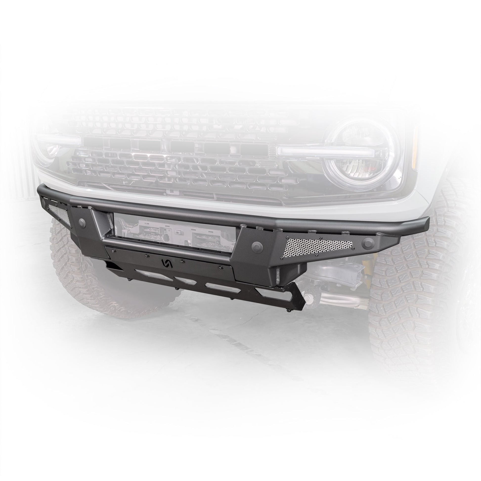 2021+ Ford Bronco Baja Tubular Front Bumper & Skid Plate - Turn Offroad